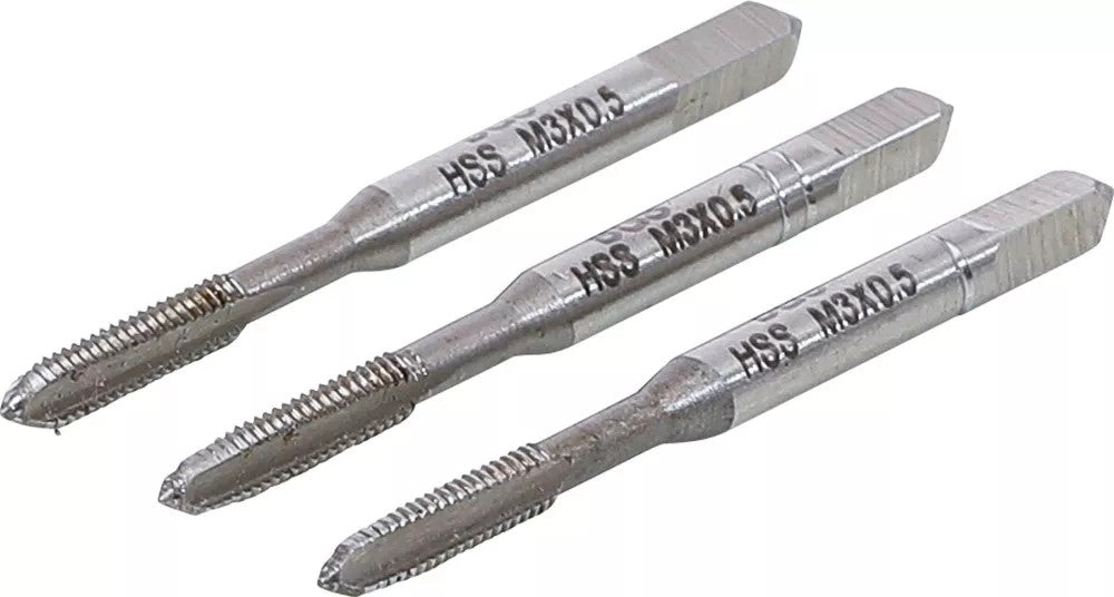 TAP SET | STARTER, PLUG, BOTTOMING TAP | HSS-G | M3 X 0.5 | 3 PCS. (930)