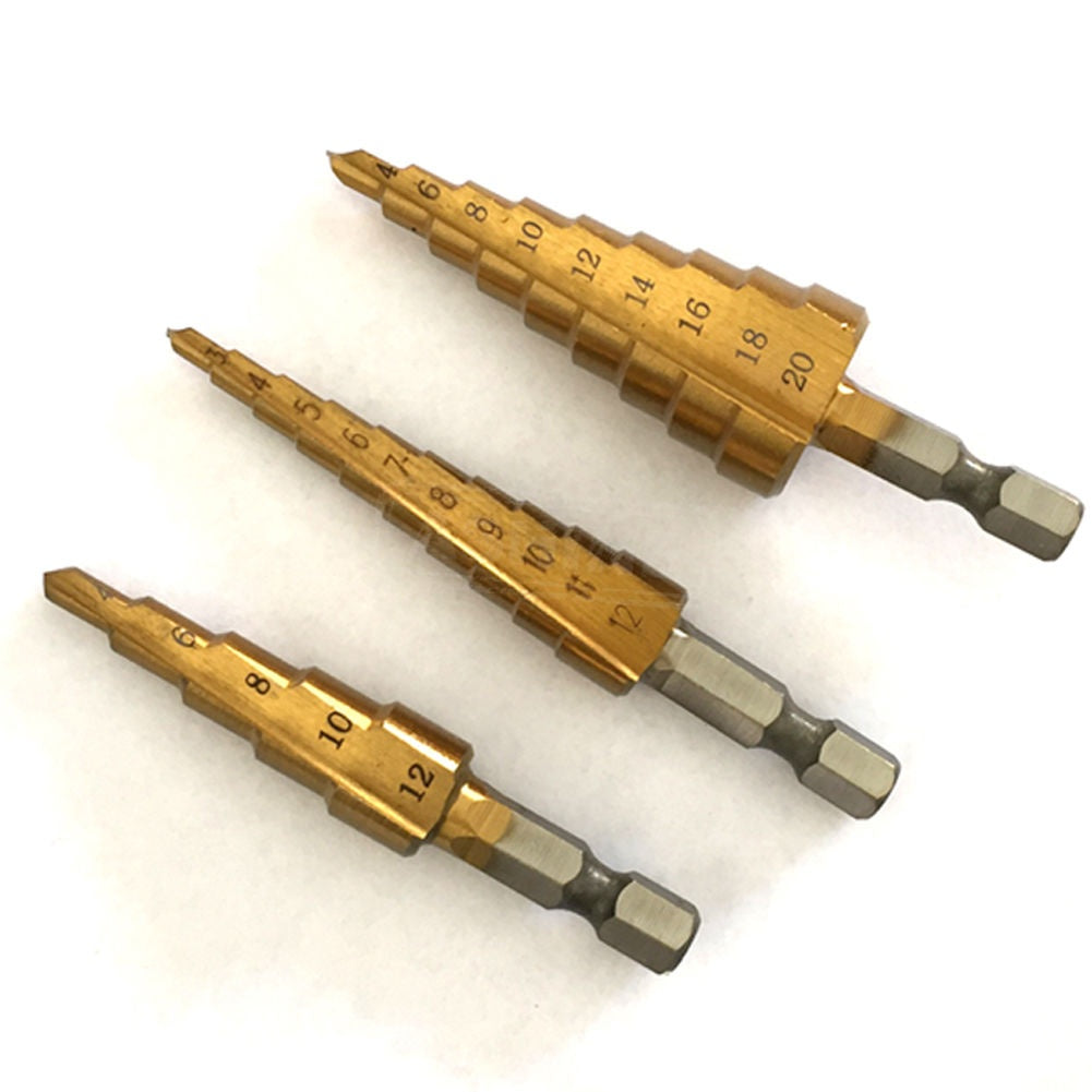 STEP DRILL BITS FOR HOLE ENLARGEMENT | HSS4241 | 3-20 MM | 3 PCS. (SK1616)