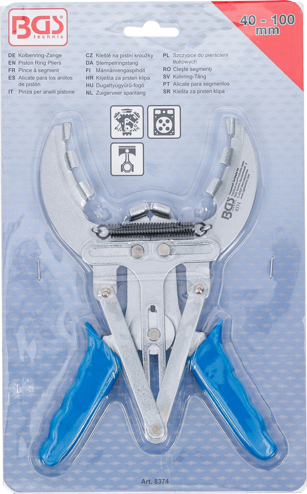 PISTON RING PLIERS | 40 - 100 MM (8374)