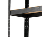 STORAGE RACK BLACK | 5 SHELVES | HDF BOARDS | 180 X 90 X 40 CM (78486)