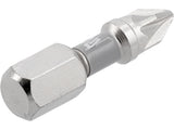 SCREWDRIVER BITS 1/4 25MM PZ1 2 PCS NI (YT-78003)