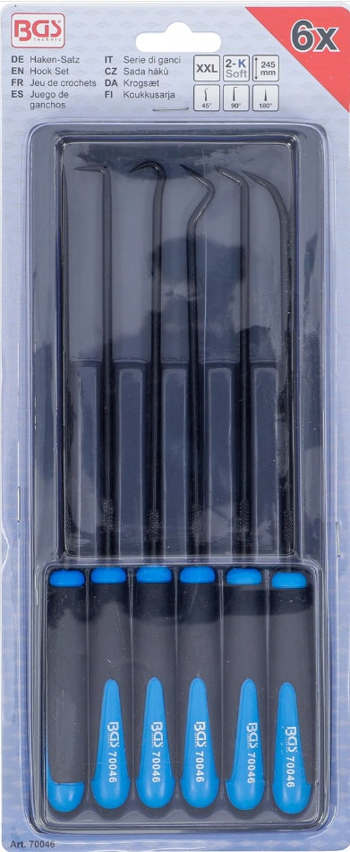 HOOK SET | EXTRA LONG | 245 MM | 6 PCS. (70046)