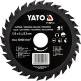 DISC/CUTTER FOR WOOD 125 MM, NO1 (YT-59172)