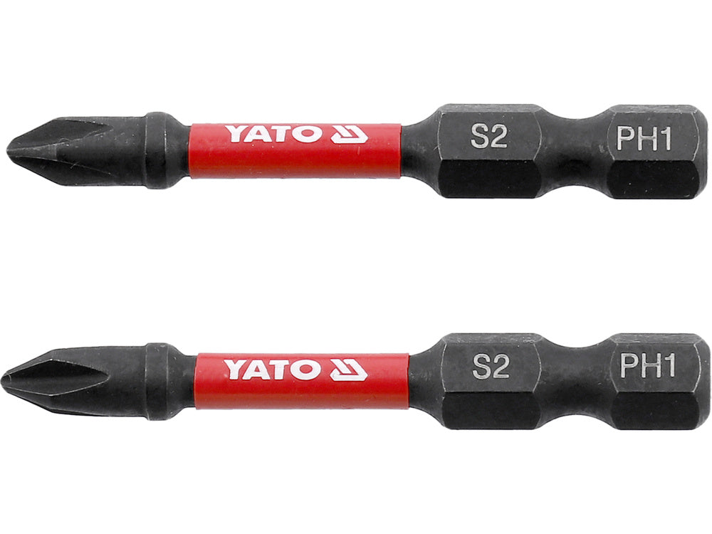 IMPACT SCREWDRIVER BITS 1/4 50MM PH1 2PC (YT-78040)