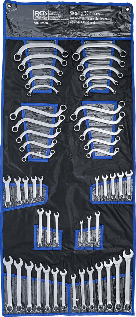 COMBINATION SPANNER ASSORTMENT | INCH / METRIC SIZES | 50 PCS. (32500)