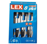 SCREWDRIVER SET | SLOTTED / PHILLIPS | 8 PCS. (LXSS8)