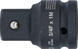 IMPACT SOCKET ADAPTOR | INTERNAL SQUARE 20 MM (3/4") - EXTERNAL SQUARE 25 MM (1") (195)