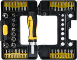 RATCHET SCREWDRIVER WITH SOCKETS AND INTERCHANGEABLE BIT SET 38 PCS. (65023)