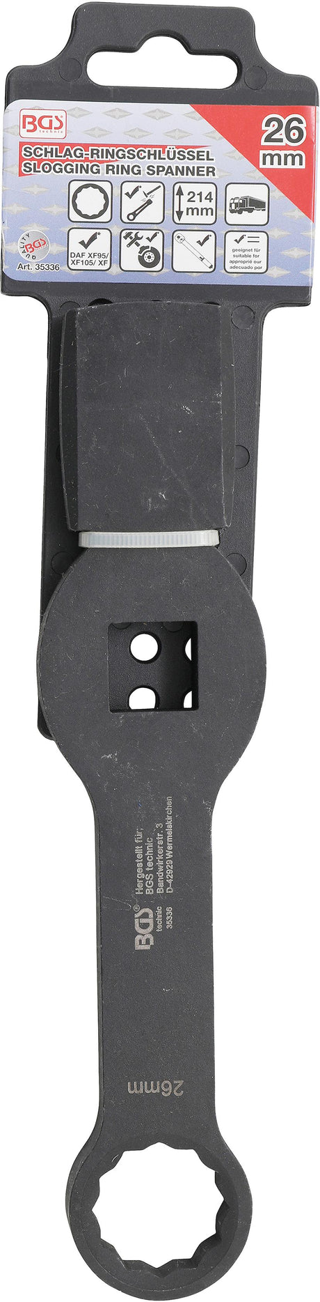 SLOGGING RING SPANNER | 12-POINT | WITH 2 STRIKING FACES | 26 MM (35336)