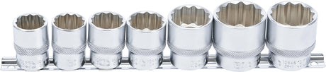 SOCKET SET, 12-POINT | 12.5 MM (1/2") DRIVE | 20 - 32 MM | 7 PCS. (9109)