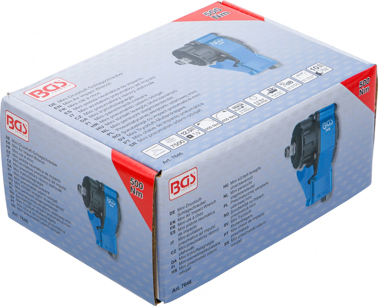 MINI AIR IMPACT WRENCH | 12.5 MM (1/2") | 500 NM (7646)