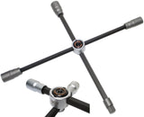 FOUR-WAY WHEEL WRENCH FOR TRUCKS | 24 X 27 - 32 X 20 MM (3/4") (1458)