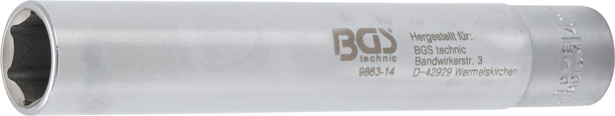 SOCKET, HEXAGON, EXTRA DEEP | 10 MM (3/8 ") DRIVE | 14 MM (9863-14)