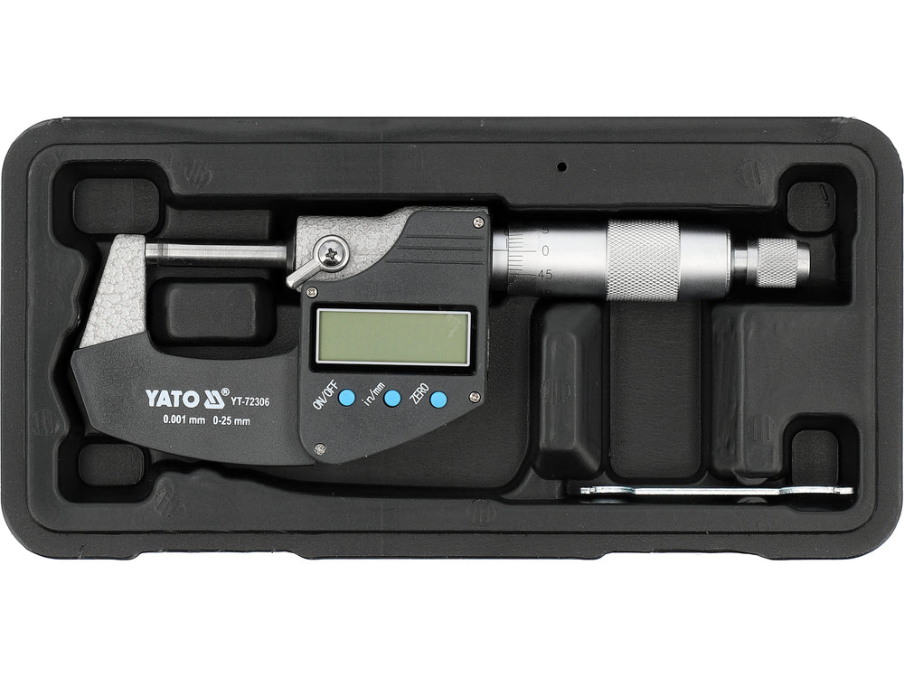 DIGITAL OUTSIDE MICROMETER 0-25MM / 0.001MM (YT-72306)