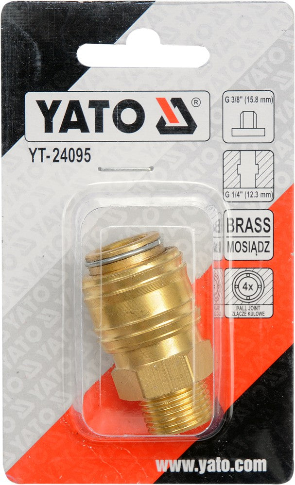 QUICK COUPLER 3/8"(M) X 1/4"(F) (YT-24095)