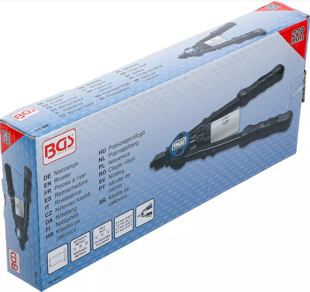 RIVETER | LONG ARM | WITH COLLECTING BOTTLE (409)
