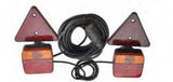 TRAILER LAMPS WITH TRIANGLE REFLECTORS | MAGNETIC | WITH PLUG | 2 PCS. (MTL101C)