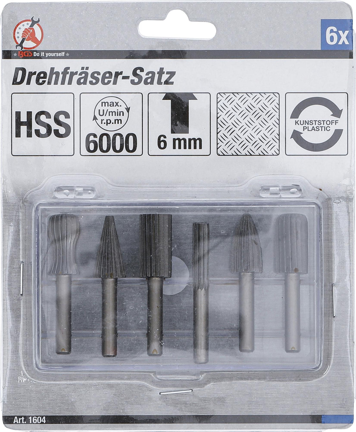 TAPER MILLING CUTTER SET | 6 PCS. (1604)