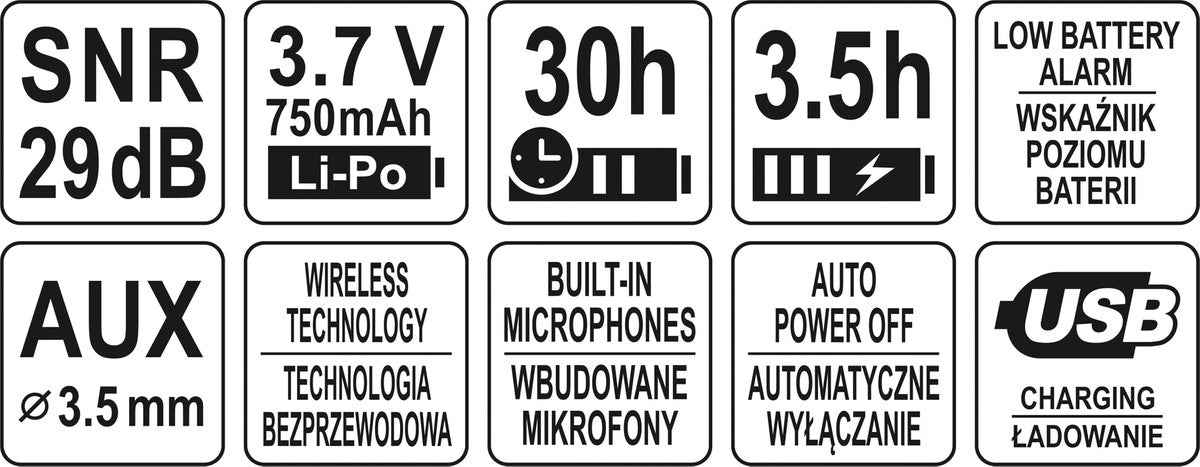 ELECTRONIC EARMUFFS W/ BLUETOOTH (YT-74626)