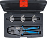 CRIMPING PLIERS SET | WITH 3 PAIRS OF JAWS | FOR SOLAR CONNECTORS MC3 / MC4 / TYCO (70003)
