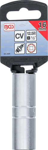 SPARK PLUG SOCKET, HEXAGON | THIN WALL | 12.5 MM (1/2") DRIVE | 16 MM (2425)