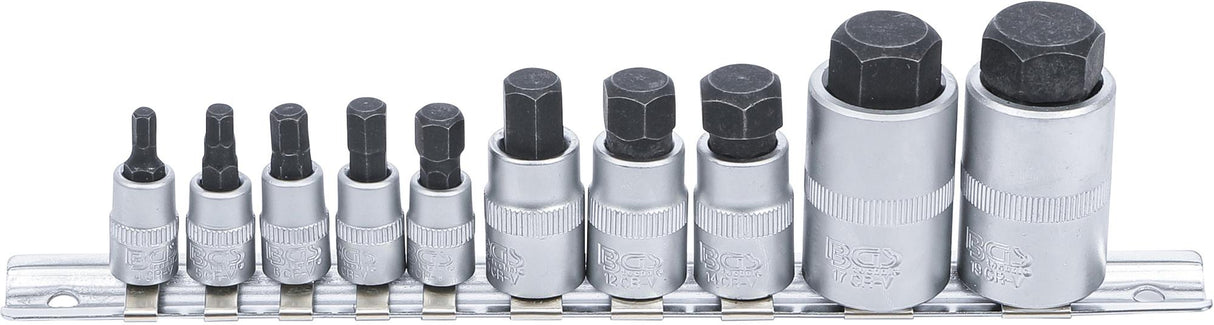 BIT SOCKET SET | EXTRA SHORT | INTERNAL HEXAGON 4 - 19 MM | 10 PCS. (5099)