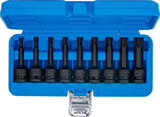 IMPACT BIT SOCKET SET | 12.5 MM (1/2") DRIVE | SPLINE (FOR RIBE) M5 - M14 | 9 PCS. (5483)