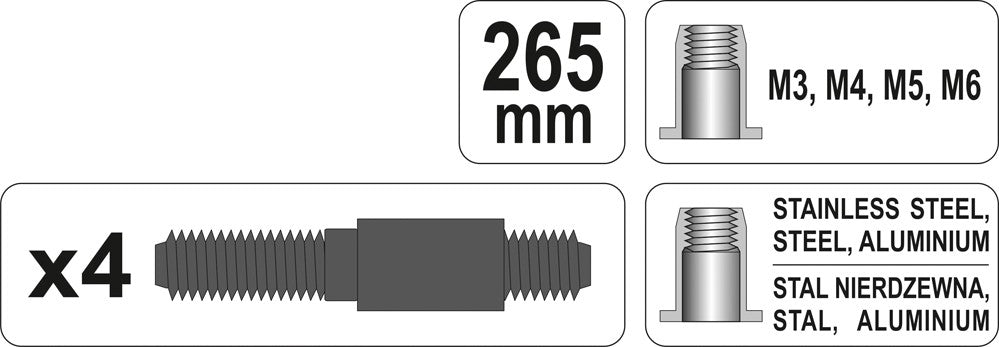 HAND RIVETER NUT M3-M6 (70270)