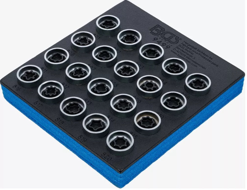 TOOL TRAY 1/6: RIM LOCK SOCKET SET FOR AUDI | 20 PCS. (9499)