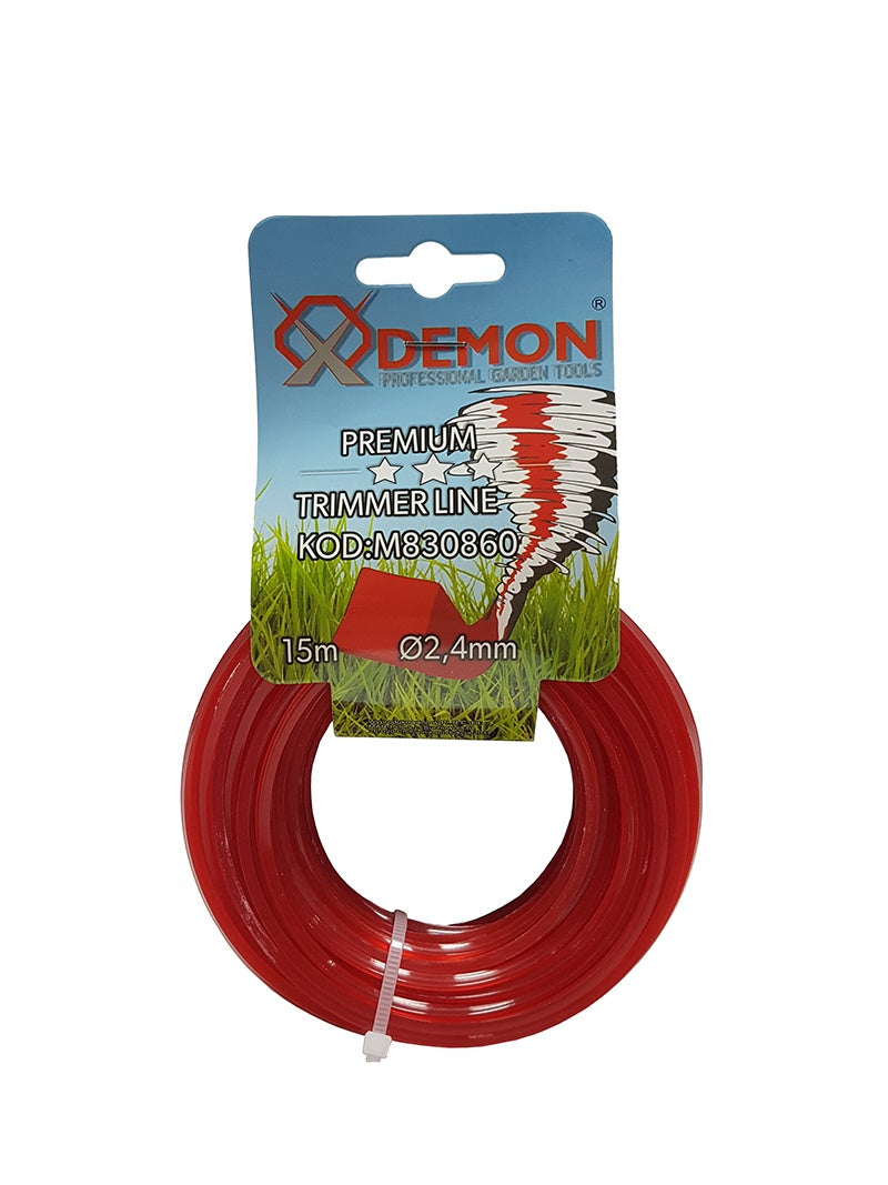 TRIMMER LINE FOR GRASS | SQUARE | 2.4 MM X 15 M (M830860)