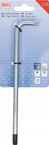 L-TYPE WRENCH | EXTRA LONG | T-STAR TAMPERPROOF (FOR TORX) T45 (794-T45)