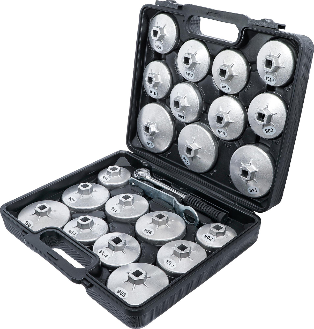 OIL FILTER WRENCH SET | ALUMINIUM DIE CAST | 12.5 MM (1/2") DRIVE | 23 PCS. (1035)