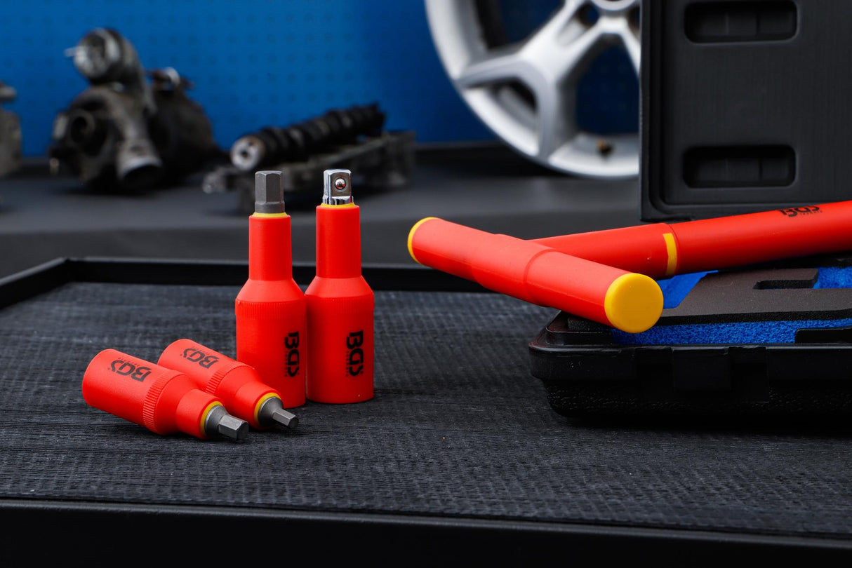 VDE BIT SOCKET SET | 10 MM (3/8") / 12.5 MM (1/2") DRIVE |INTERNAL HEXAGON 4 - 10 MM | 10 PCS. (7132)