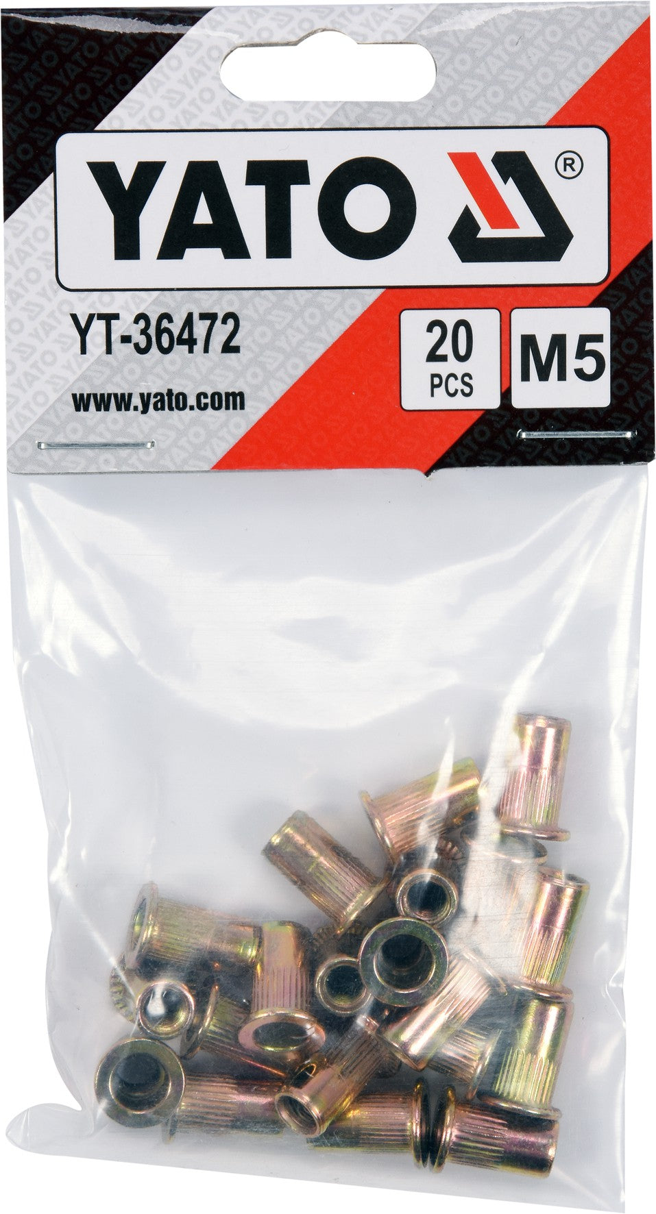 THREADED STEEL RIVET NUTS M5, 20PCS (YT-36472)