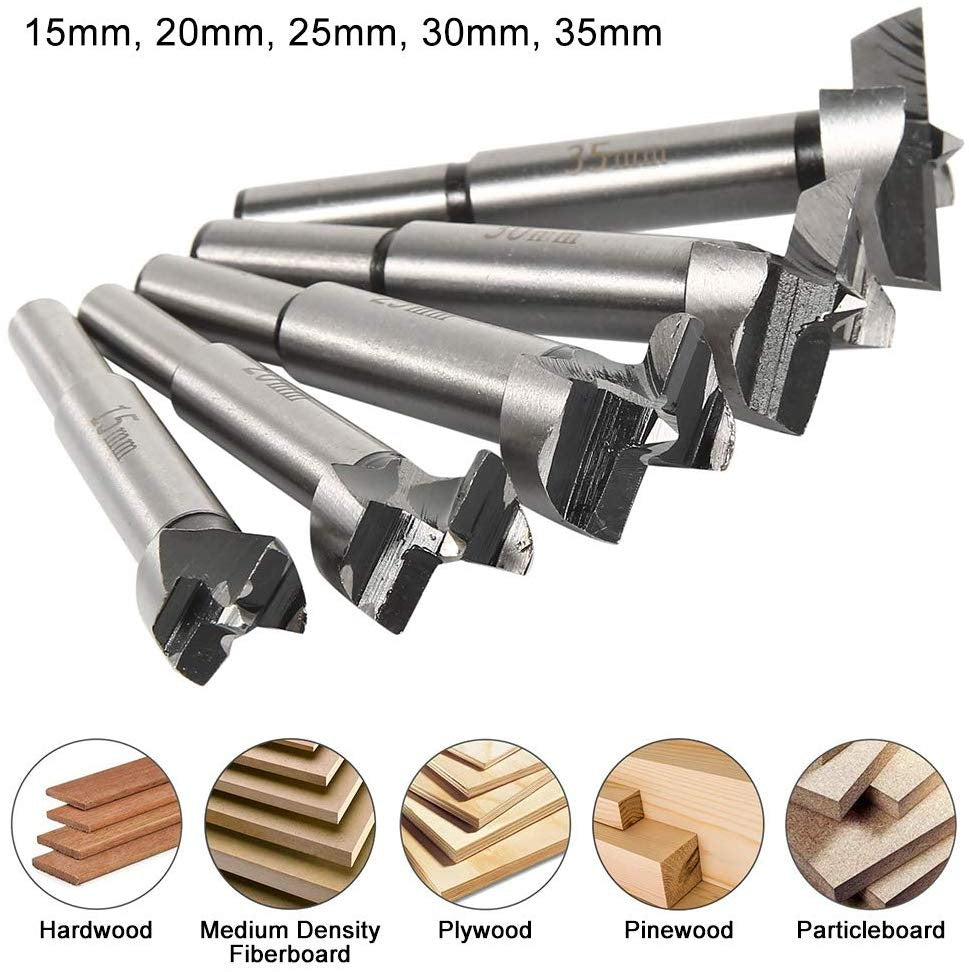 WOOD ROUTER BIT SET | 15-35 MM | 5 PCS. (SK1630)