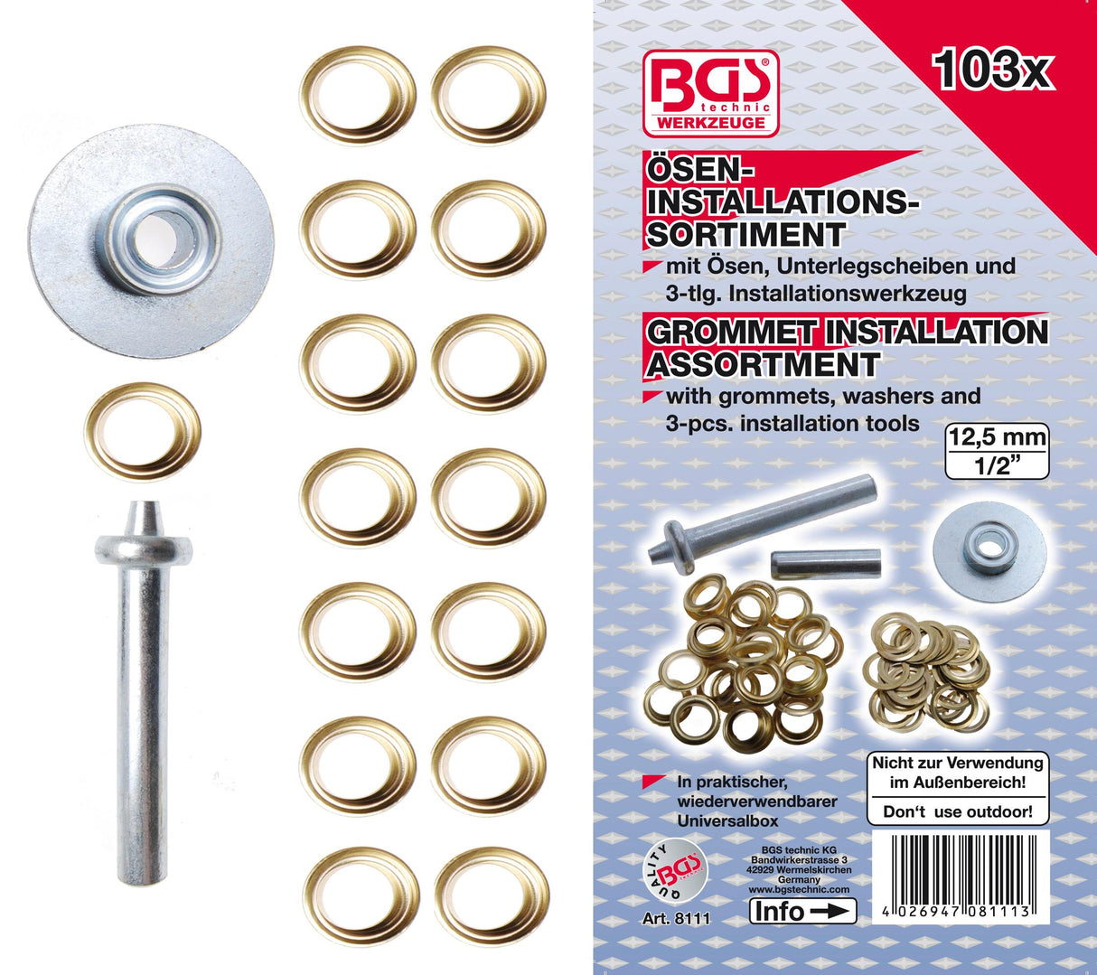 GROMMET INSTALLATION ASSORTMENT | 103 PCS. (8111)