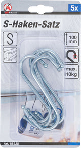 HOOK SET | S-SHAPE | 100 MM | 5 PCS. (88325)