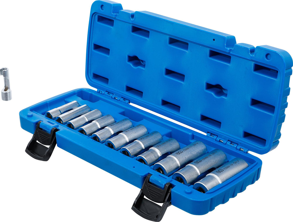SPECIAL SOCKET SET, SLOTTED | 10 MM (3/8") DRIVE | 8 - 19 MM | 12 PCS. (70988)