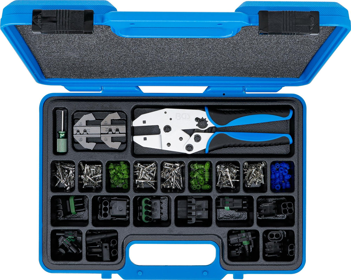 CRIMPING PLIERS SET WITH WATERPROOF CONNECTOR PARTS | 220 PCS. (9097)