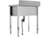 STAINLESS STEEL TABLE WITH SPACIOUS SINK / BASIN | 60 X 60 CM (YG-30920)