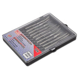 DIAMOND HOLE FILE SET | BENT | 140 X 3 MM | 10 PCS. (1921)