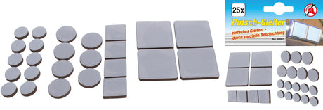 SLIP SLIDER SET | GREY | 25 PCS. (80861)