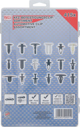 AUTOMOTIVE CLIP ASSORTMENT FOR FORD, MAZDA, GM, CHRYLSER, NISSAN | 415 PCS. (9041)