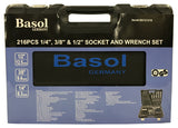 TOOL SET | 6.3 MM (1/4") / 10 MM (3/8") / 12.5 MM (1/2") | 216 PCS. (BS121216)
