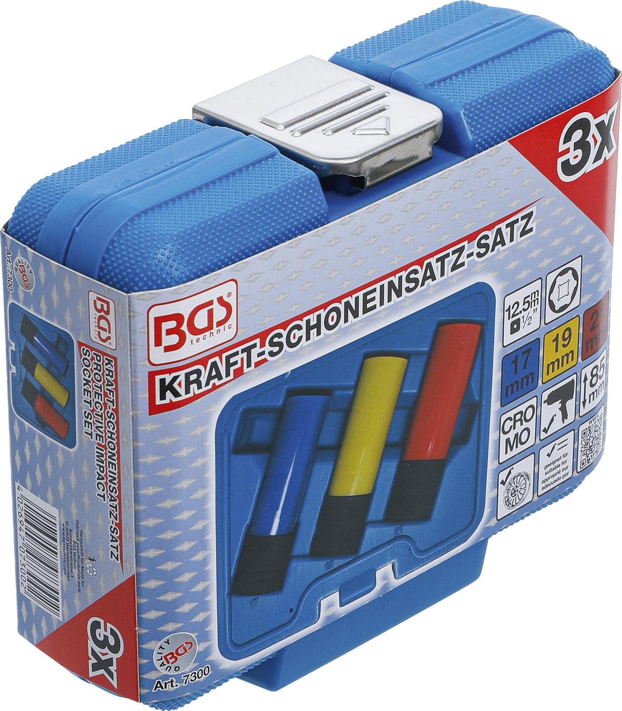 PROTECTIVE IMPACT SOCKET SET | 12.5 MM (1/2") DRIVE | 17 / 19 / 21 MM | 3 PCS. (7300)