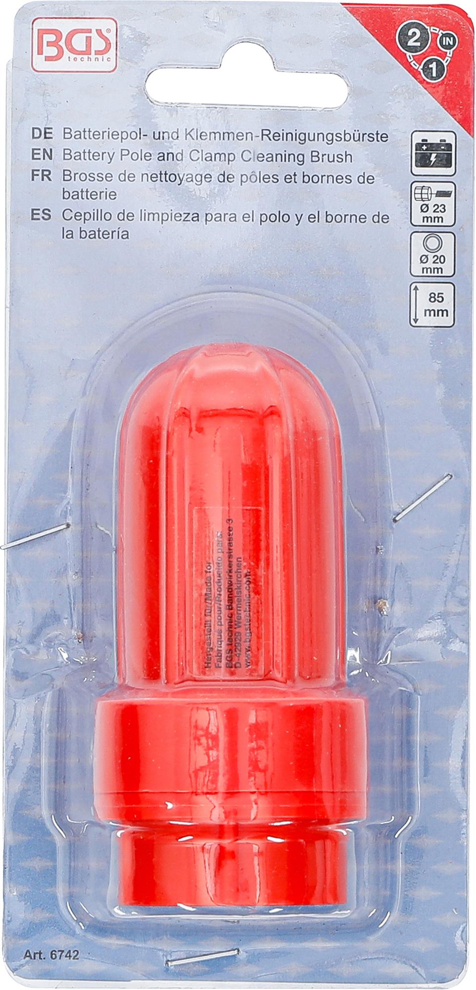 BATTERY POLE AND CLAMP CLEANING BRUSH | 85 MM (6742)