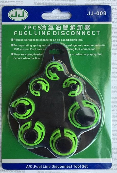 AIR CONDITIONING LINE DISCONNECT TOOL SET (GREEN) | 7 PCS. (JJ008-GREEN)