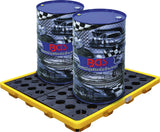 OIL DRIP PAN | WITH OPEN MESH FLOORING | FOR 4 X 200-L DRUMS (70050)