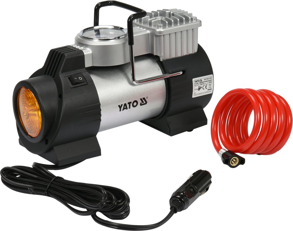 CAR AIR COMPRESSOR WITH LED LIGHT 180W (YT-73460)