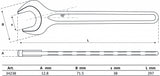 SINGLE OPEN END SPANNER | DIN 894 | 38 MM (34238)
